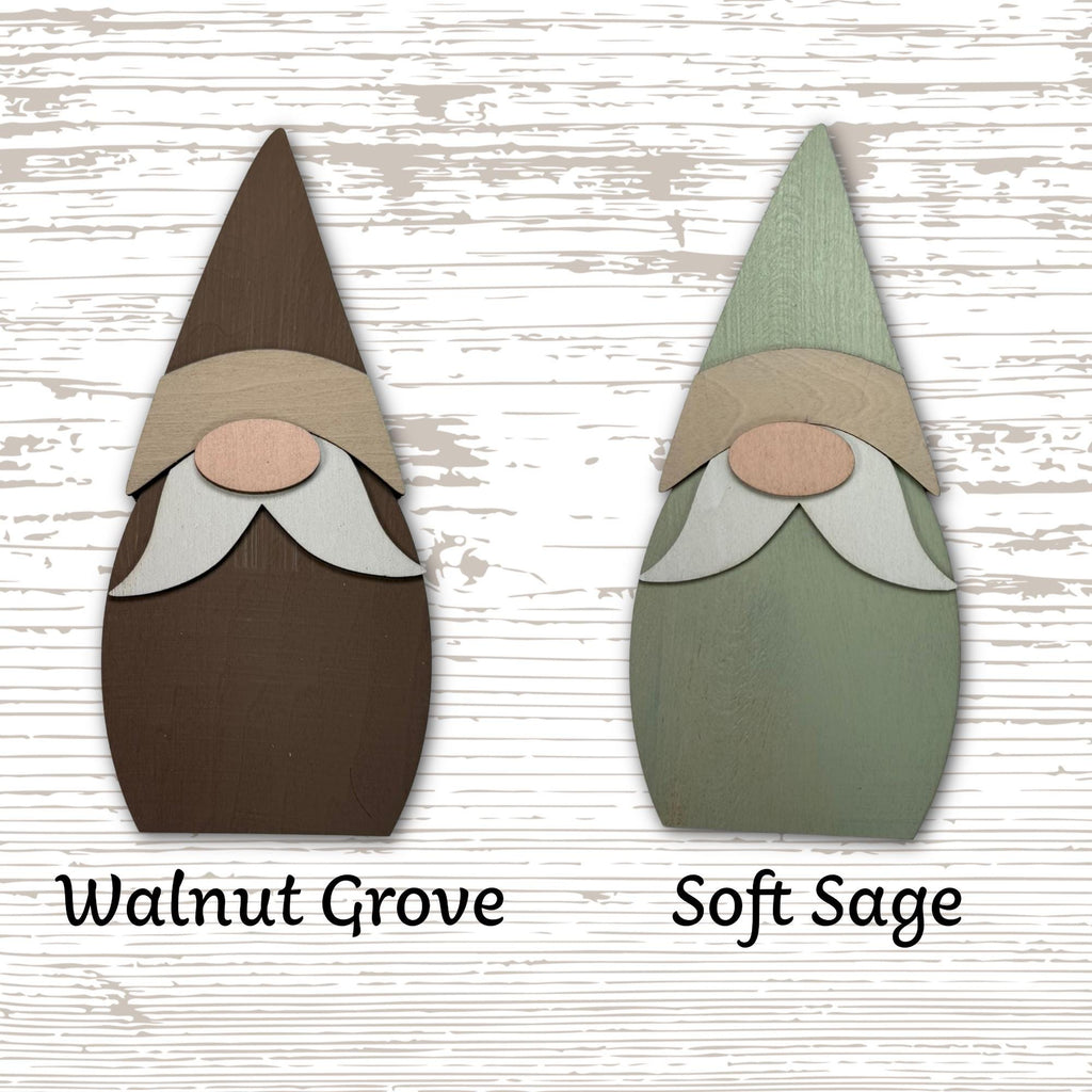Rustic Wooden Gnome Shelf Sitter | Farmhouse Neutral Decor | Scandinavian Style Tiered Tray Gnome - TheGrumpyRooster
