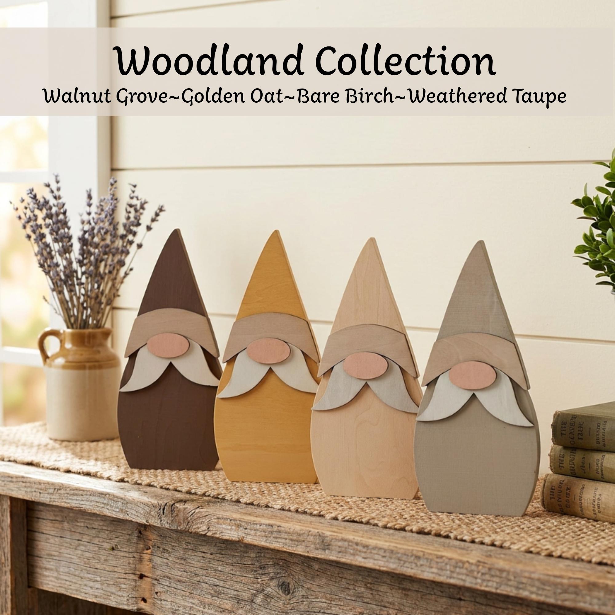 Rustic Wooden Gnome Shelf Sitter | Farmhouse Neutral Decor | Scandinavian Style Tiered Tray Gnome - TheGrumpyRooster