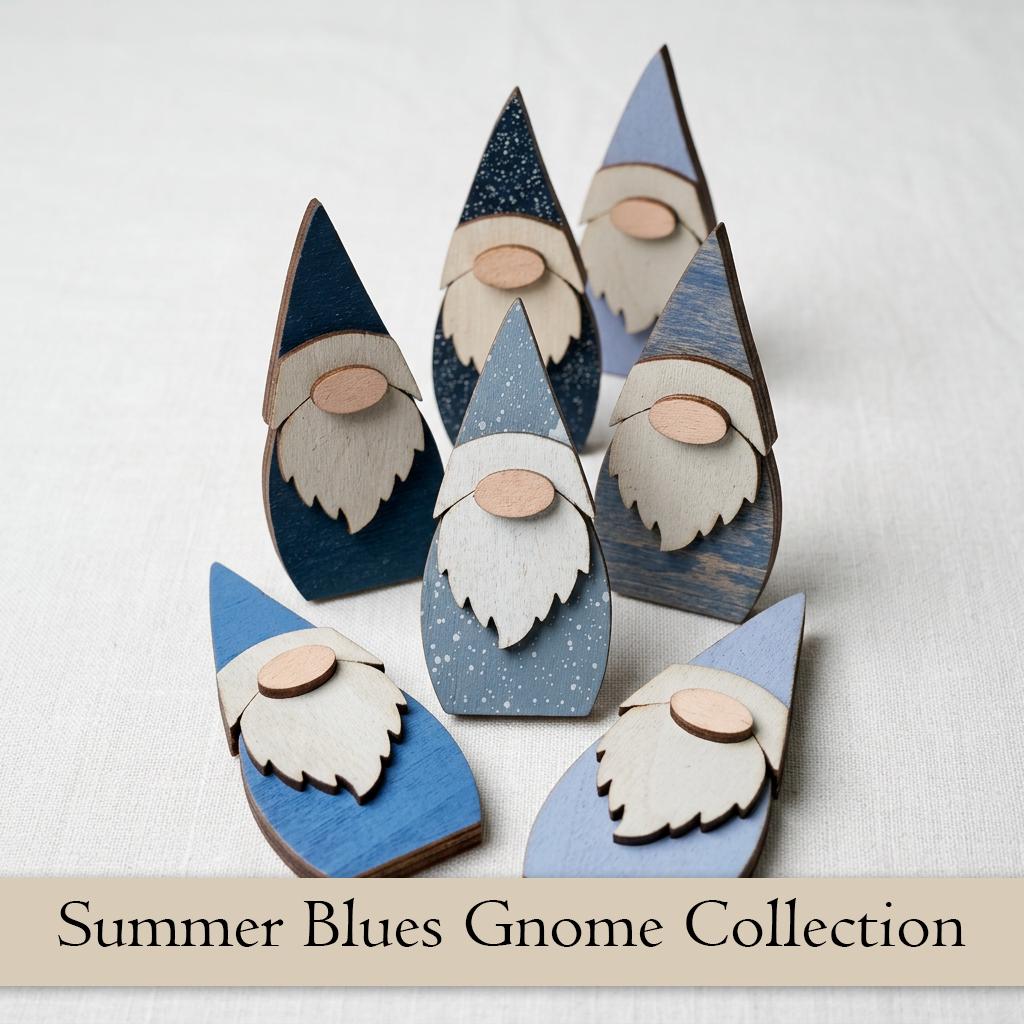 Pocket Gnome Bowl Fillers | Mini Wooden Gnome Set | Tier Tray Decor | Dough Bowl Filler | Farmhouse Gnome Decor | Tiny Collectible Gnomes - TheGrumpyRooster