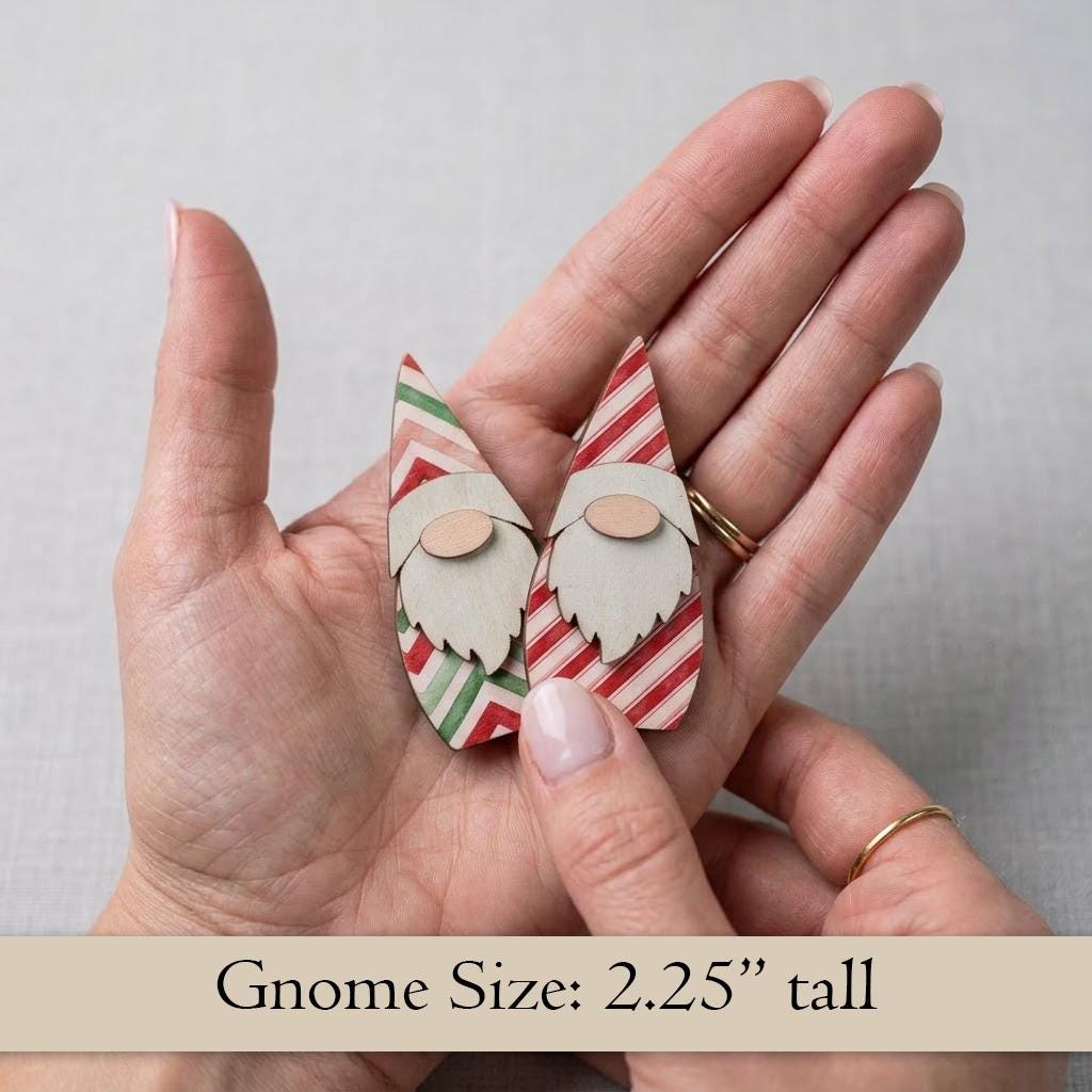Mini Wooden Holiday Gnomes | Handcrafted Tier Tray Decor, Bowl Fillers, Gift-Giving - TheGrumpyRooster