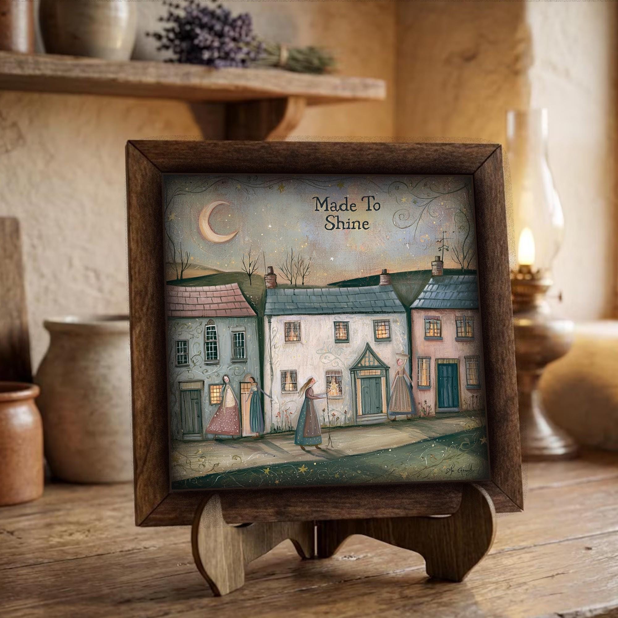 Framed Made to Shine Art Print | Faith Tiered Tray Decor