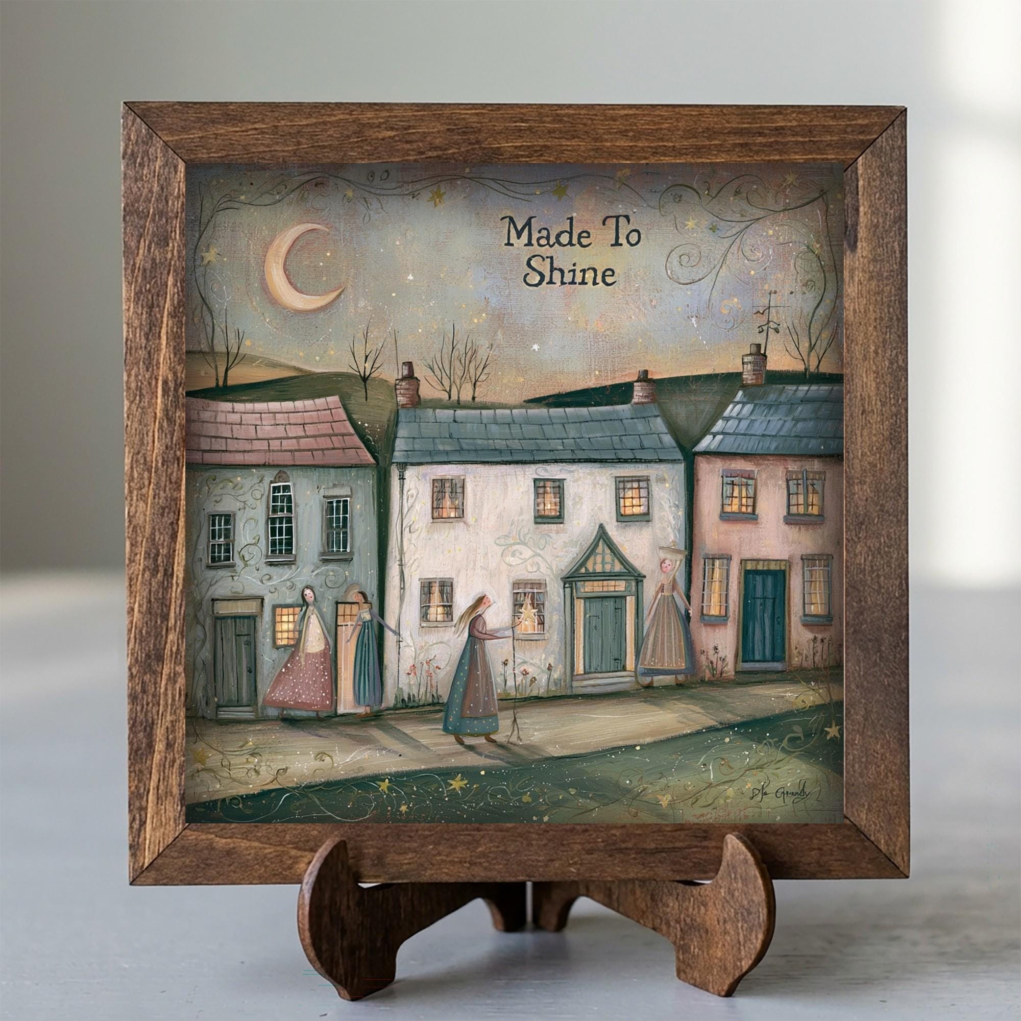 Framed Made to Shine Art Print | Faith Tiered Tray Decor