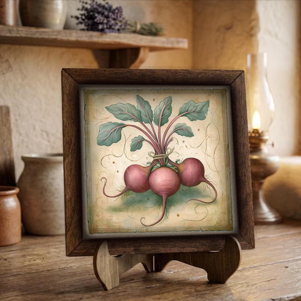Framed Beet Art Print | Rustic Farmhouse Kitchen Decor