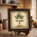 Framed Botanical Root Art Print | Rustic Farmhouse Shelf Decor