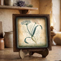 Framed Herb Garden Art Print | Rustic Farmhouse Shelf Decor