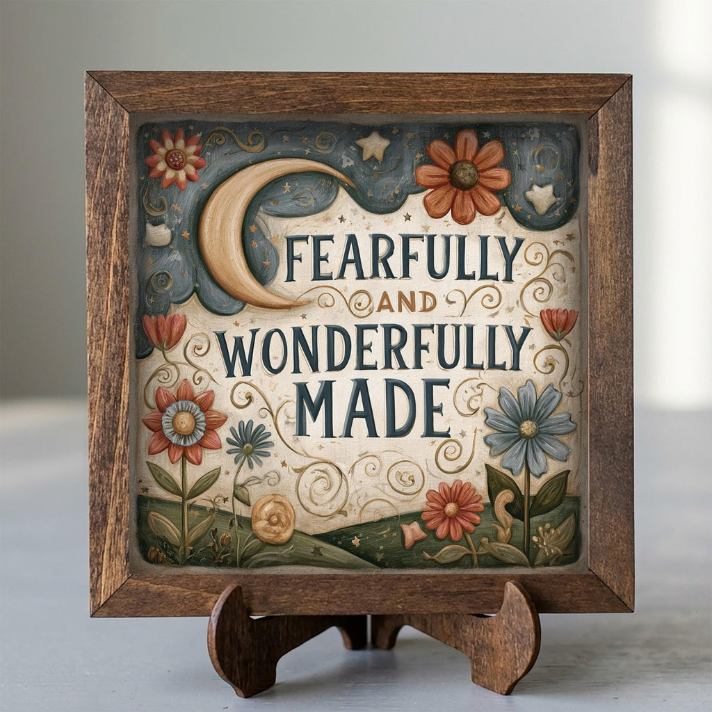 Framed Fearfully and Wonderfully Made Art Print | Faith Tiered Tray Decor