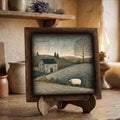 Framed He Leaves The 99 Art Print | Faith Tiered Tray Decor