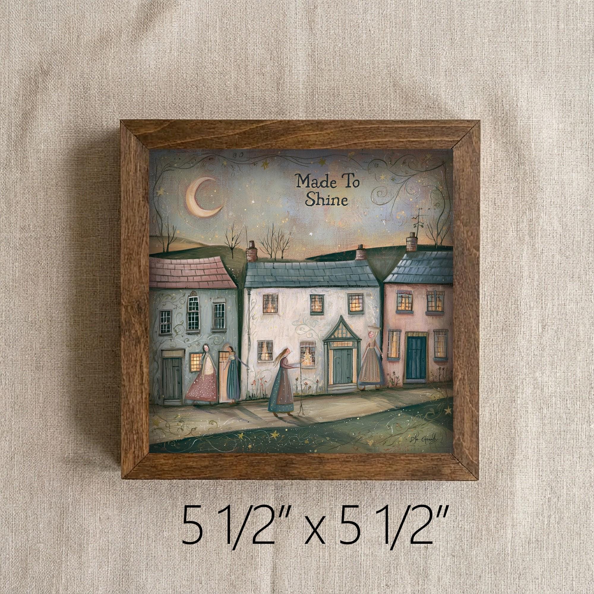 Framed Made to Shine Art Print | Faith Tiered Tray Decor
