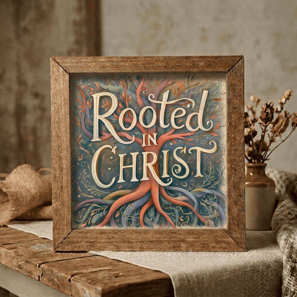 Mini Framed Faith Art Blocks | Rustic Christian Shelf Decor | Choose Your Design | Tiered Tray Decor | Farmhouse Gift - TheGrumpyRooster