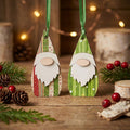Pair of Double-Sided Gnome Ornaments | Rustic Farmhouse Christmas Decor | Christmas Tree Ornaments - TheGrumpyRooster