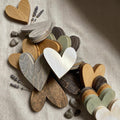 Wood Heart Decor Set | Rustic Farmhouse Decor | Tiered Tray Heart Accents | Handmade Wooden Gift Idea - Set of 10 - TheGrumpyRooster