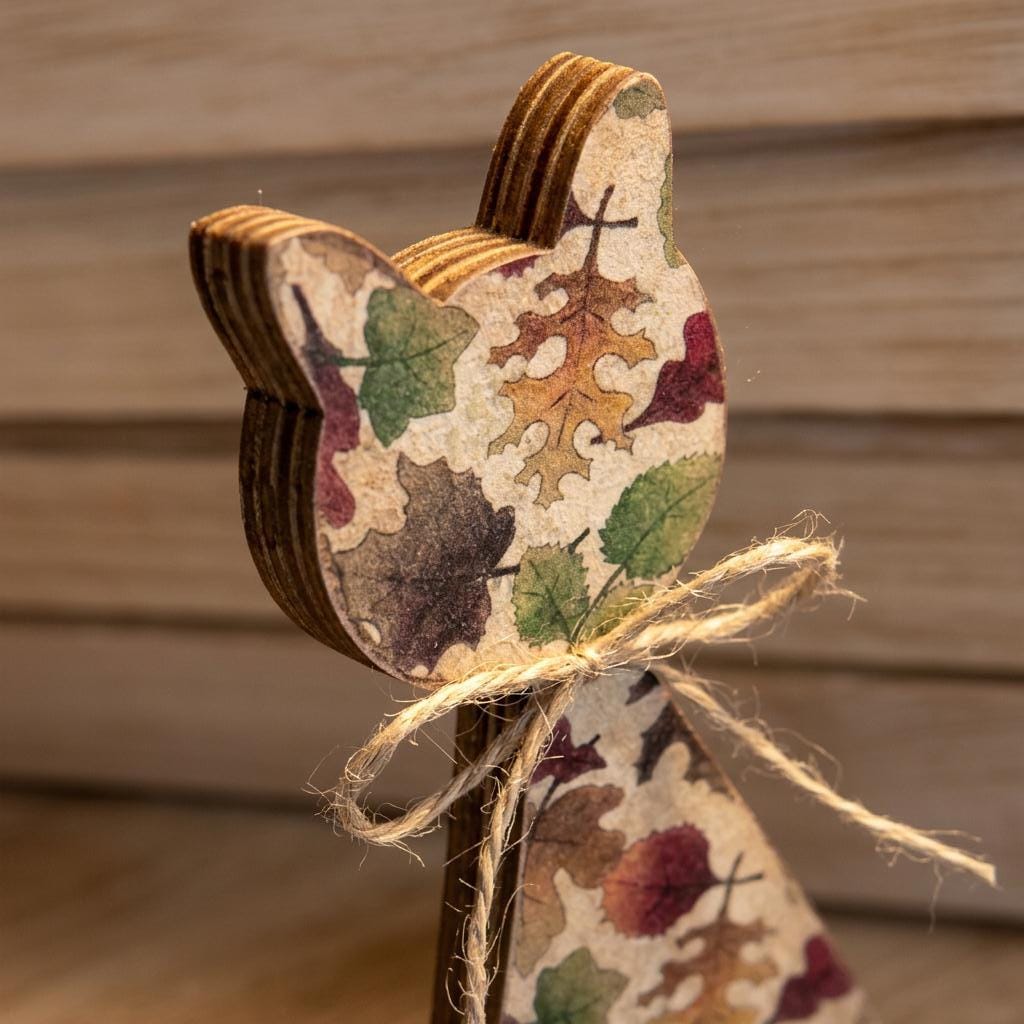 Fall Wooden Cat Shelf Sitter | Rustic Farmhouse Cat Decor | Autumn Tiered Tray Decor | Cat Lover Gift - TheGrumpyRooster