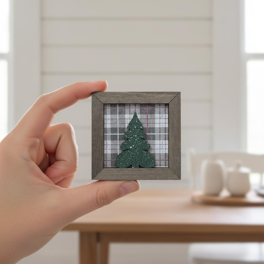 Shelf Sitter Christmas Tree Art | Rustic Farmhouse Holiday Decor | Holiday Decor - TheGrumpyRooster