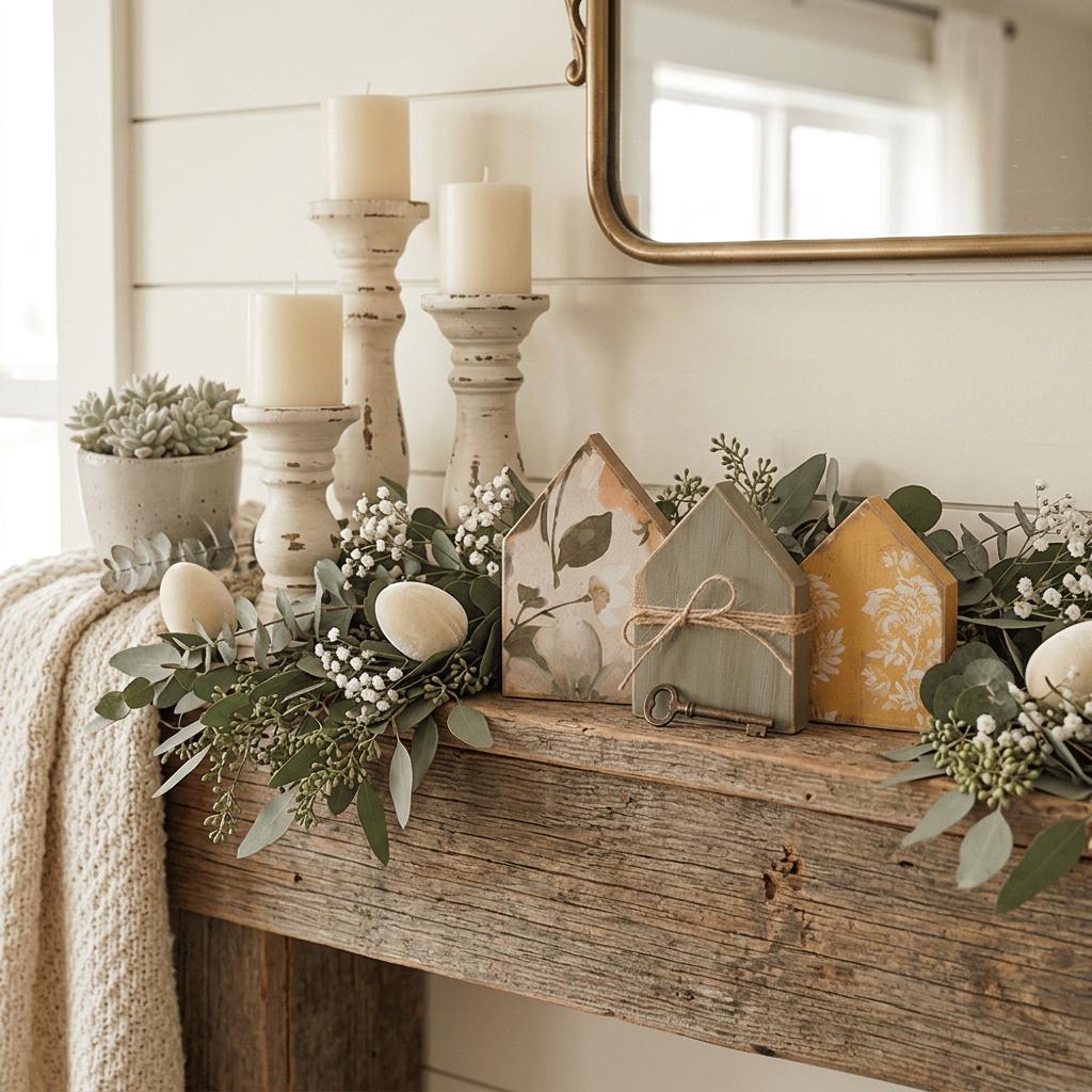 Summer House Shelf Sitter Set | Farmhouse Wood House Decor | Tiered Tray Shelf Decor | Housewarming Gift - TheGrumpyRooster