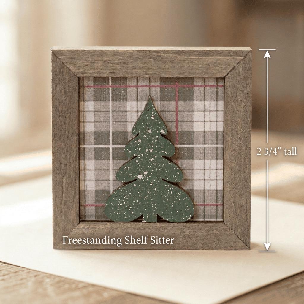 Shelf Sitter Christmas Tree Art | Rustic Farmhouse Holiday Decor | Holiday Decor - TheGrumpyRooster