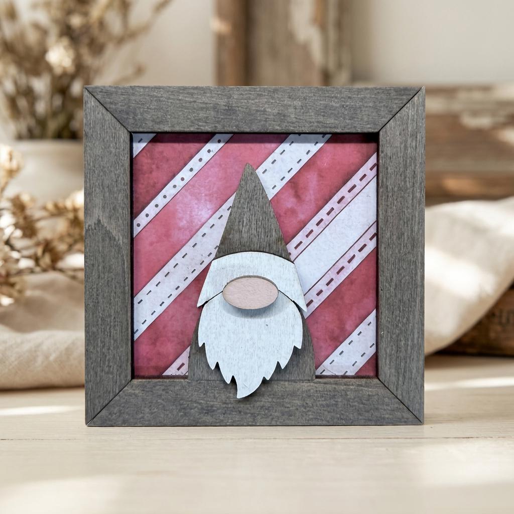 Christmas Gnome Shelf Sitter | Rustic Farmhouse Christmas Decor | Freestanding Wood Shelf Decor | Holiday Gift Idea - TheGrumpyRooster