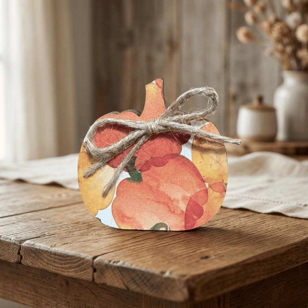 Mini Pumpkin Shelf Sitters | Farmhouse Fall Decor | Tiered Tray Pumpkin Decor | Autumn Farmhouse Gift - TheGrumpyRooster