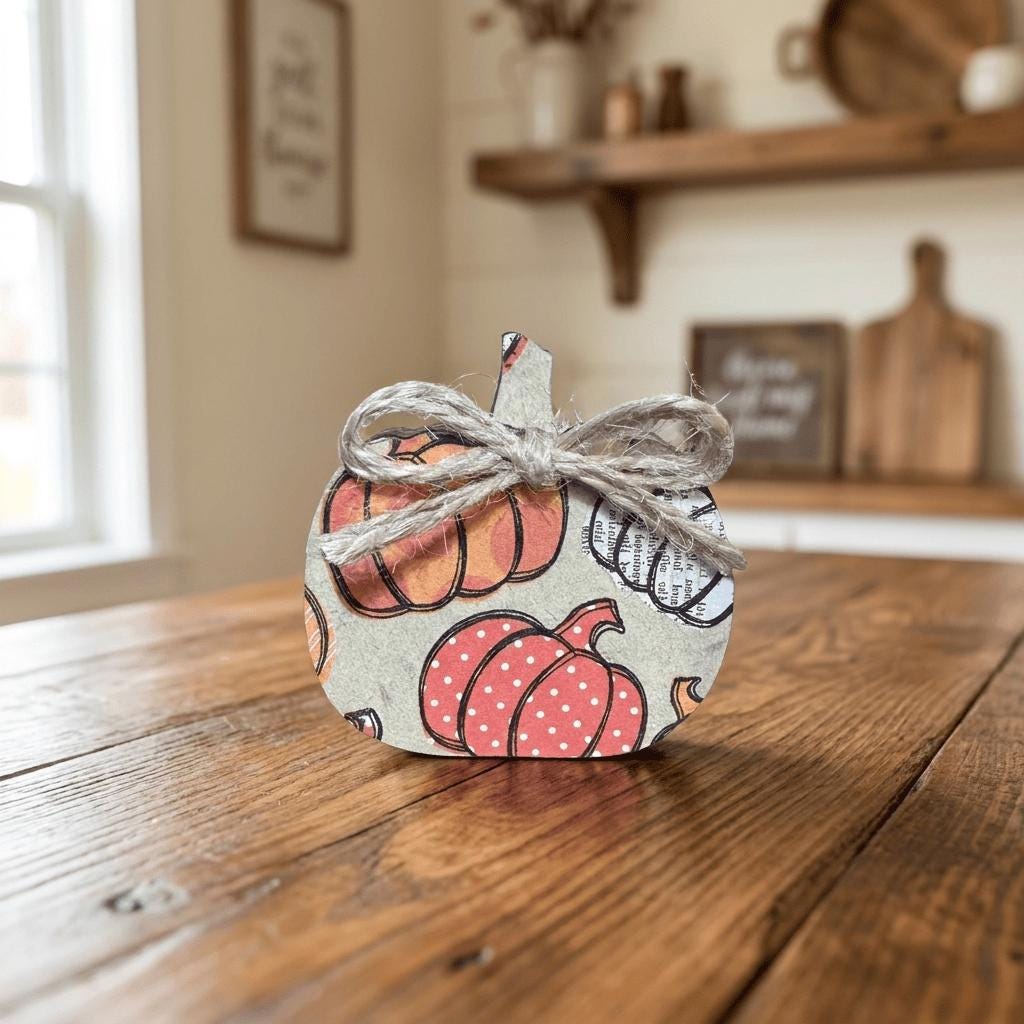 Mini Pumpkin Shelf Sitters | Farmhouse Fall Decor | Tiered Tray Pumpkin Decor | Autumn Farmhouse Gift - TheGrumpyRooster