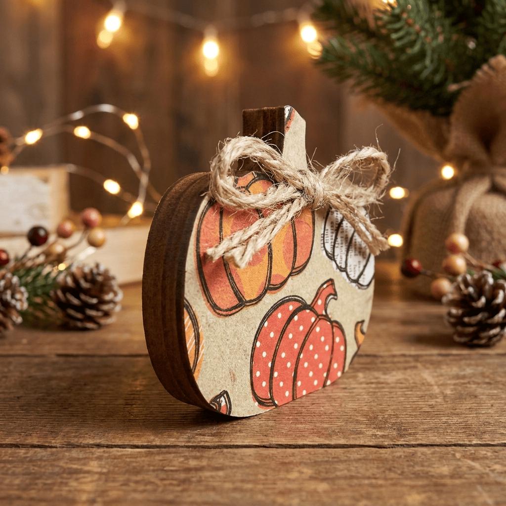 Mini Pumpkin Shelf Sitters | Farmhouse Fall Decor | Tiered Tray Pumpkin Decor | Autumn Farmhouse Gift - TheGrumpyRooster