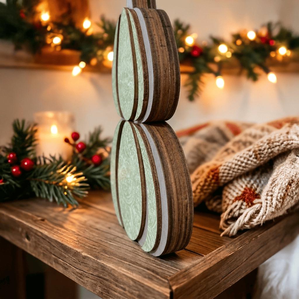 Sage Neutral Wooden Stacked Pumpkin Shelf Sitter | Farmhouse Fall Decor | Rustic Tiered Tray Pumpkin | Autumn Thanksgiving Gift - TheGrumpyRooster