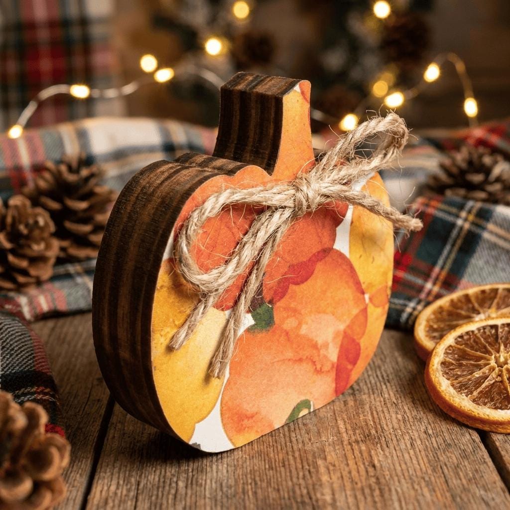 Mini Pumpkin Shelf Sitters | Farmhouse Fall Decor | Tiered Tray Pumpkin Decor | Autumn Farmhouse Gift - TheGrumpyRooster