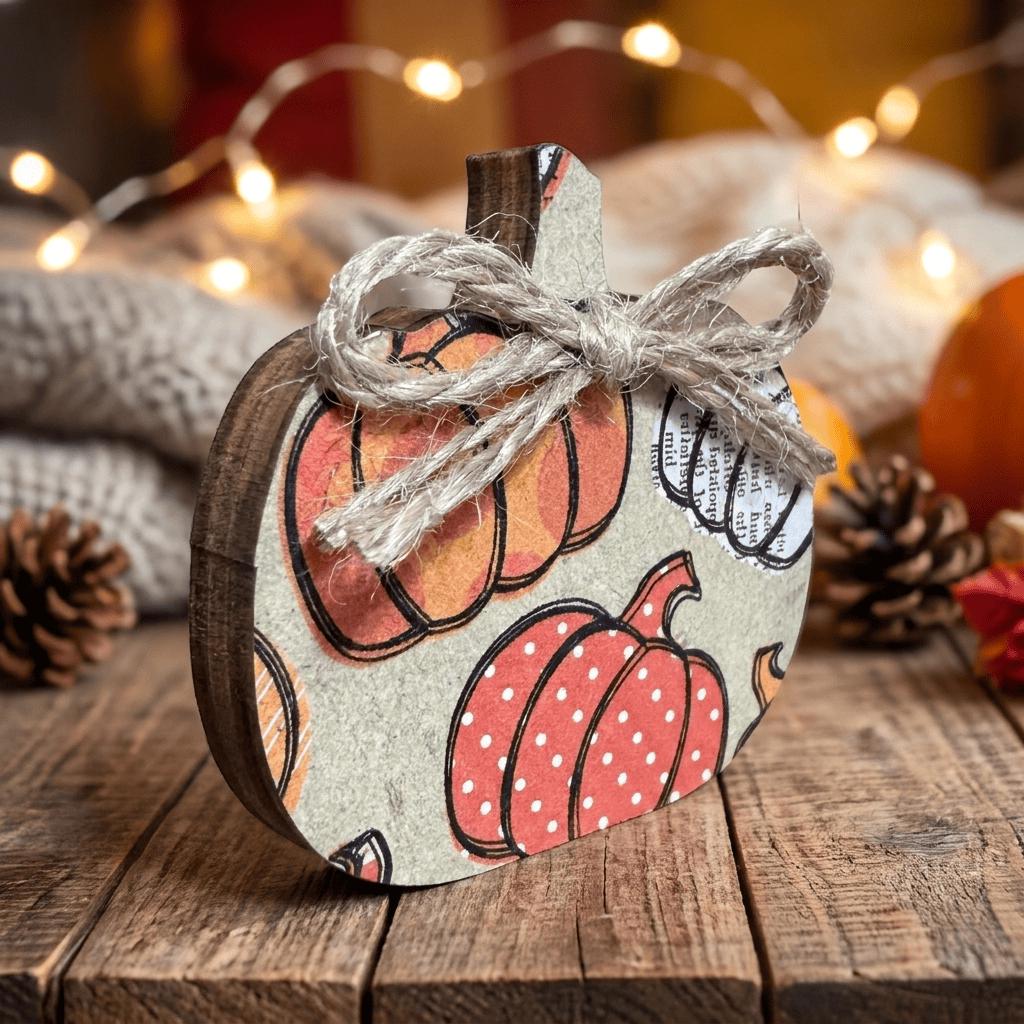 Mini Pumpkin Shelf Sitters | Farmhouse Fall Decor | Tiered Tray Pumpkin Decor | Autumn Farmhouse Gift - TheGrumpyRooster