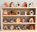 Mystery Tiny Halloween Houses | Mini Wood Shelf Sitters | Fall Tiered Tray Decor | Spooky Miniature House Set - TheGrumpyRooster