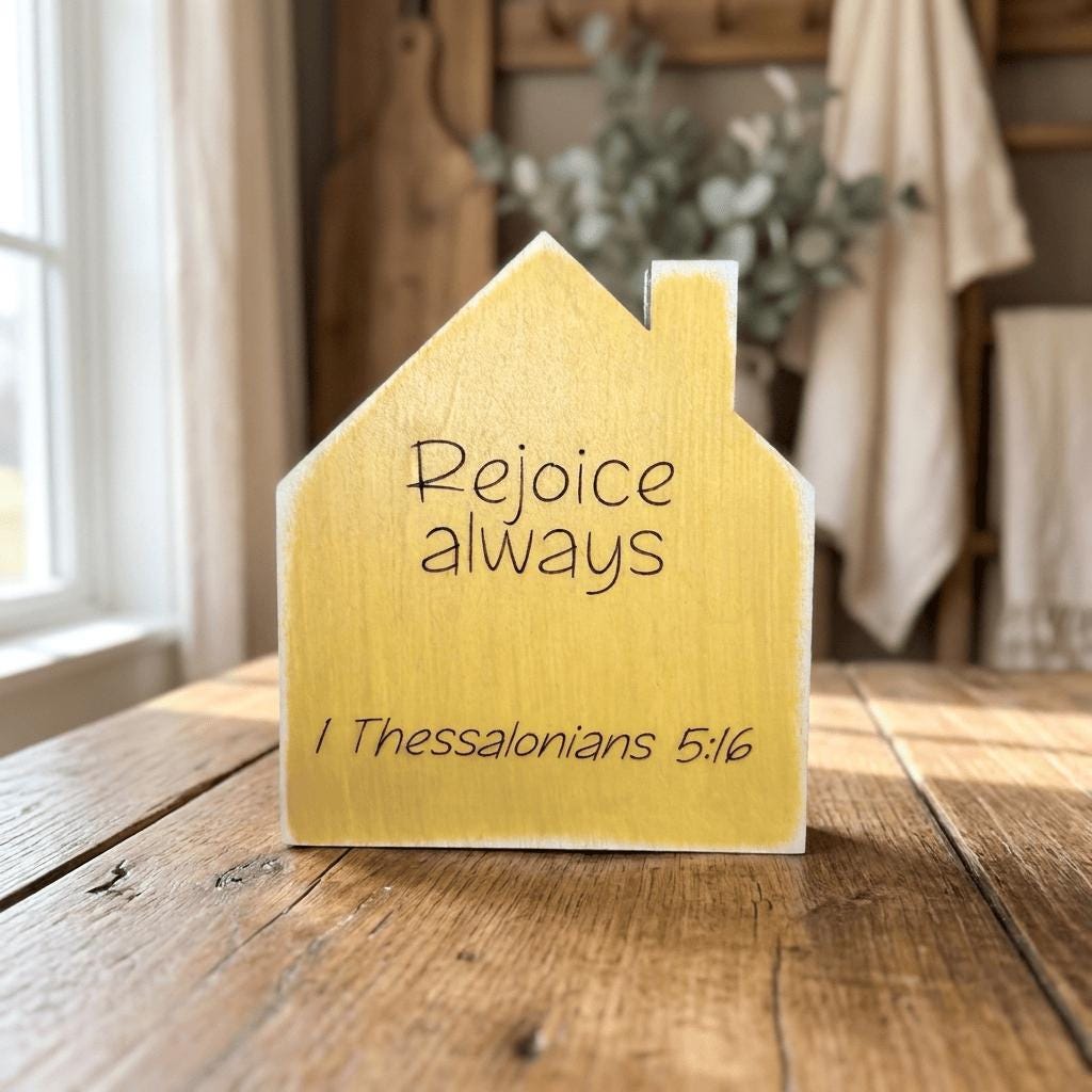 Scripture House Shelf Sitter | Christian Farmhouse Decor | Bible Verse Wood Decor | Christian Gift for Home - TheGrumpyRooster