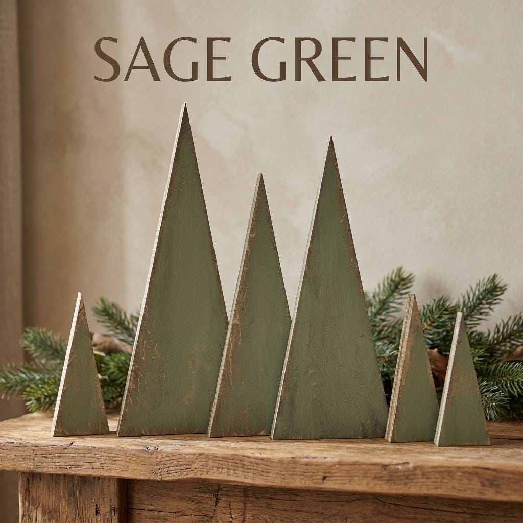 Rustic Wooden Christmas Trees | Farmhouse Christmas Decor | Mantel Shelf Decor | Holiday Wood Tree Set - TheGrumpyRooster