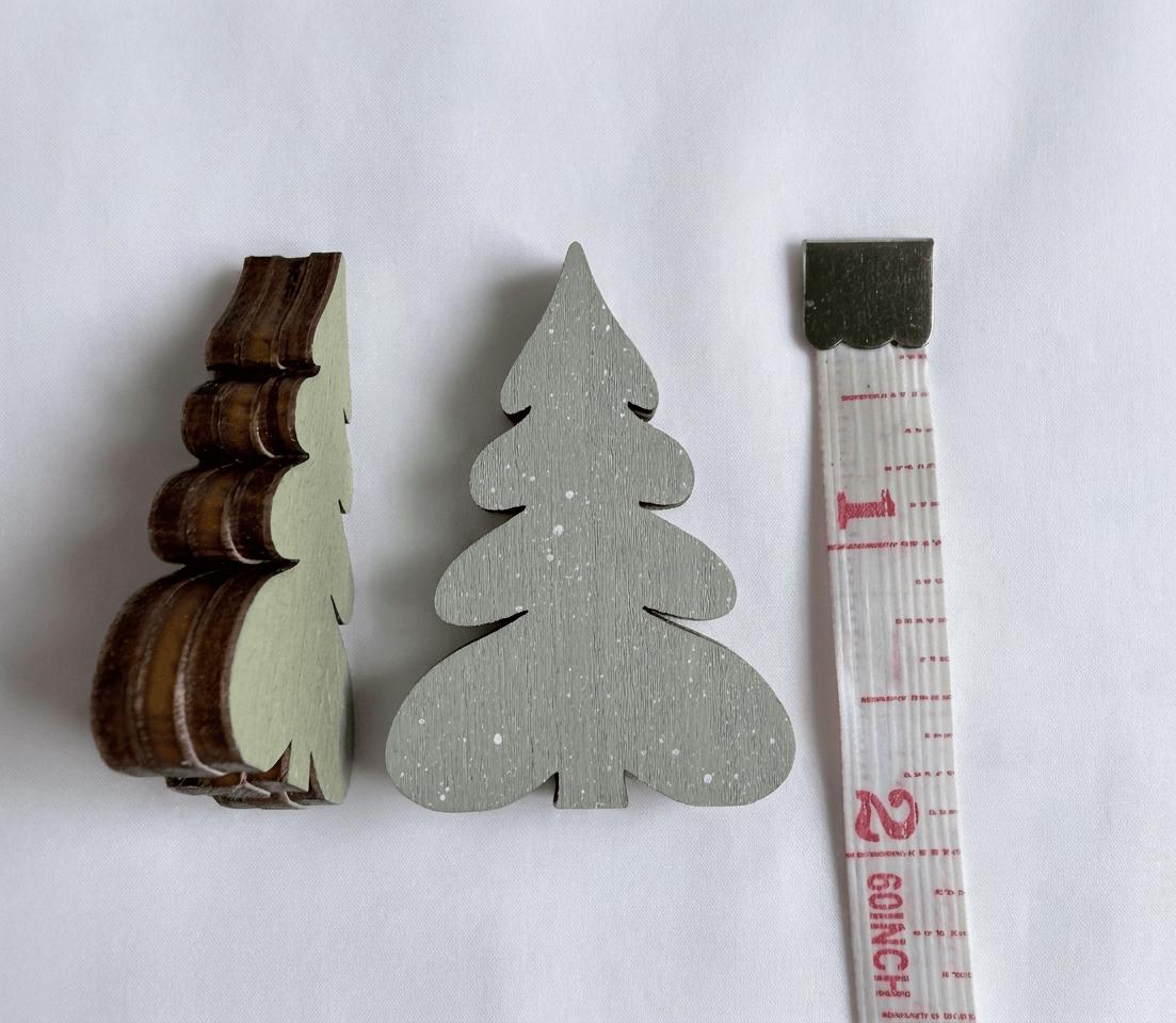 Mini Wooden Christmas Trees, Bulk 25 50 100, Mixed Color Chunky Tree Confetti, Bowl Filler, Table Scatter, Craft Supplies, 1.25 Inch