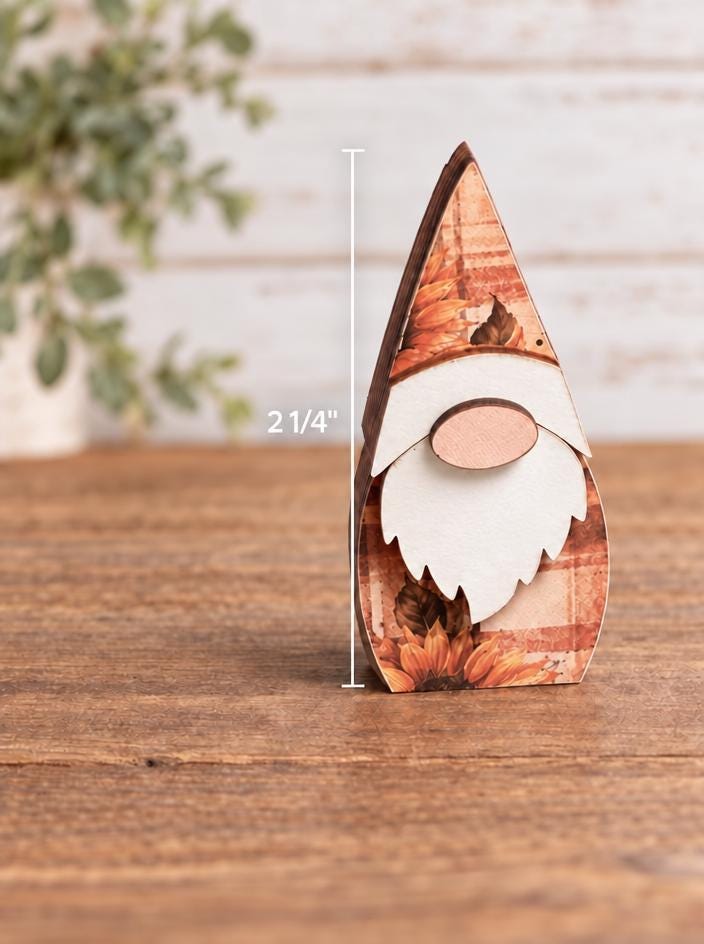 Pass-It-On Gnomes, Random Act of Kindness Gift, Mini Wood Pocket Gnome with Message Bag, Pocket Hug Token, Small Encouragement Gift