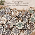 Bulk Christmas Ornaments 25 50 100 Pack, Rustic Wooden Tree Ornaments, Employee Gifts, Church Favors, Holiday Party Gifts - TheGrumpyRooster