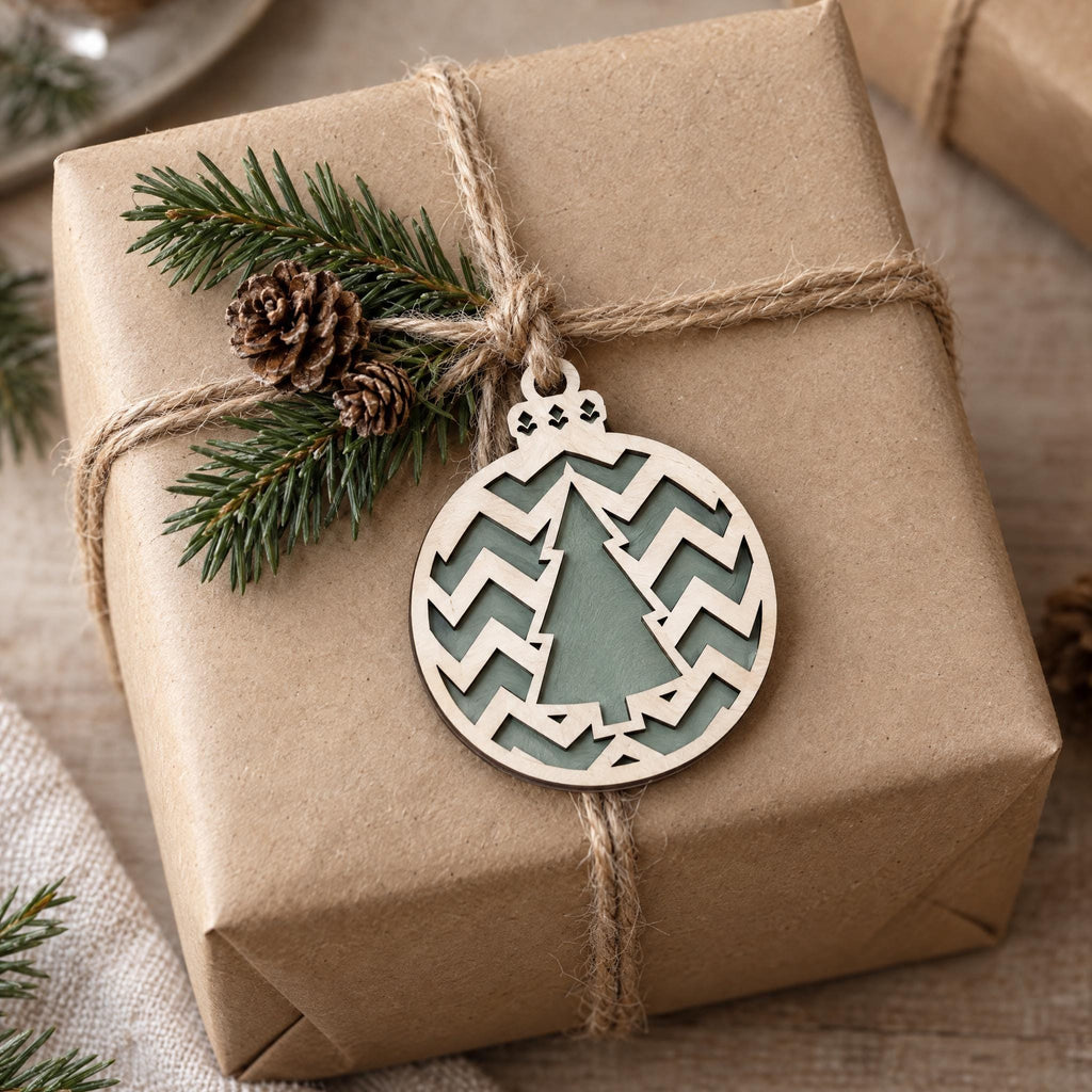 Bulk Christmas Ornaments 25 50 100 Pack, Rustic Wooden Tree Ornaments, Employee Gifts, Church Favors, Holiday Party Gifts - TheGrumpyRooster