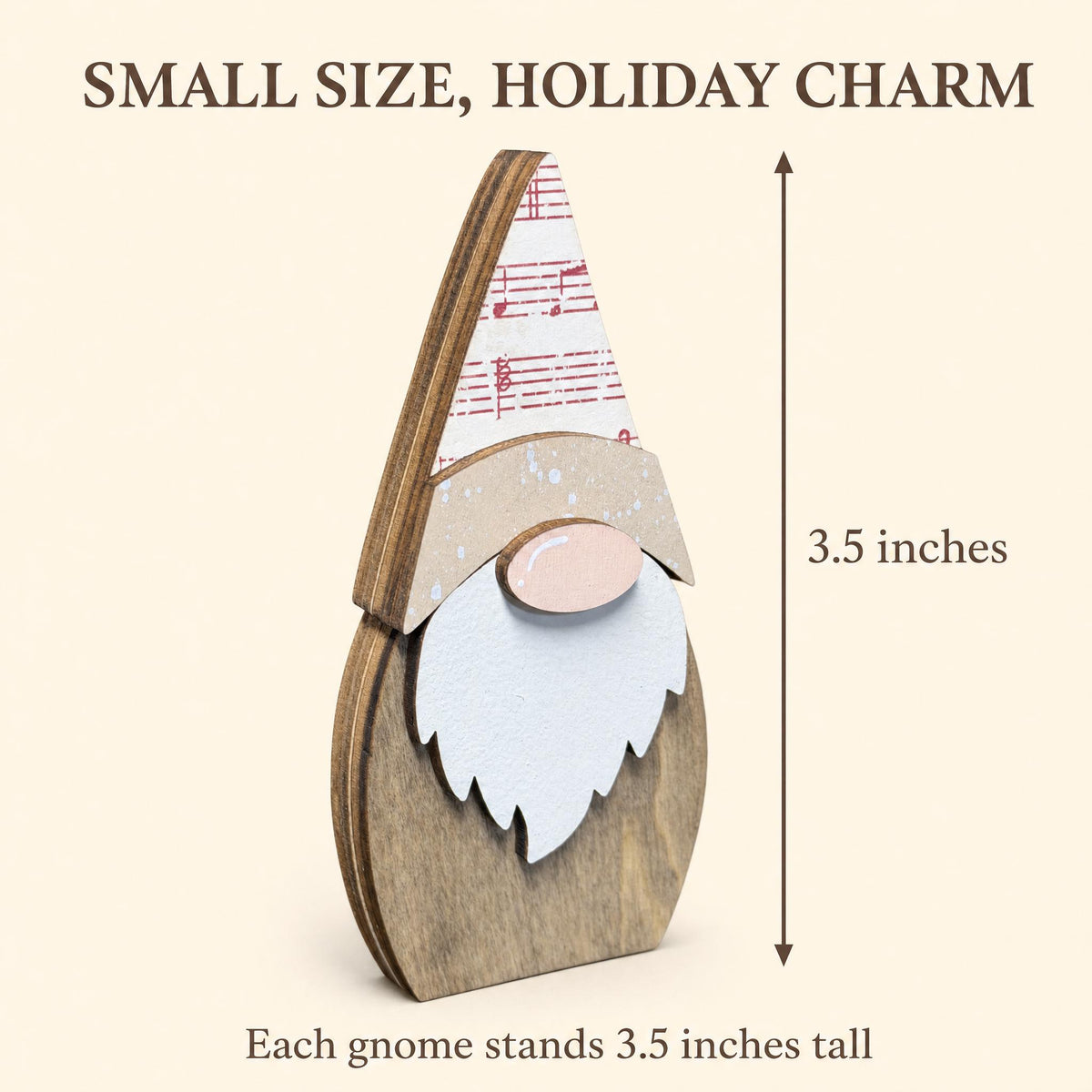 Wooden Christmas Gnomes, Set of 4 | Rustic Farmhouse Decor | Mini Tiered Tray Shelf Sitters | Holiday Hostess Gift - TheGrumpyRooster