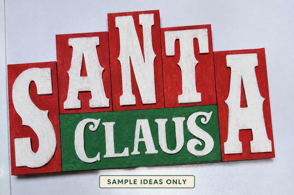 DIY Santa Claus Shelf Sitter Kit | Unfinished Wood Christmas Craft | Farmhouse Holiday Decor