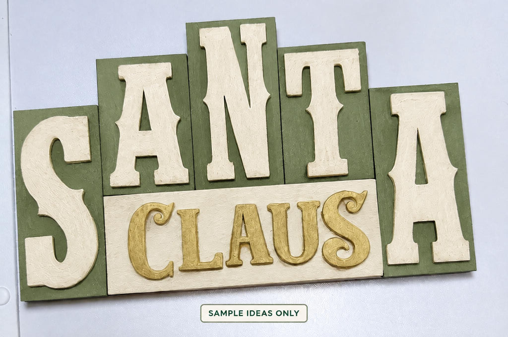 DIY Santa Claus Shelf Sitter Kit | Unfinished Wood Christmas Craft | Farmhouse Holiday Decor